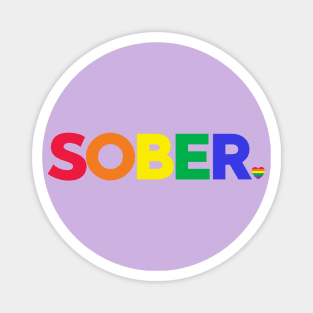 Sober Pride Colors Magnet